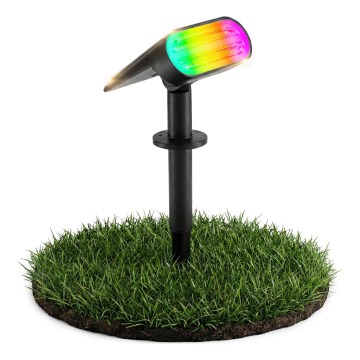 LED RGB napelemes lámpa 2 az 1-ben LED/3,7V 1200 mAh IP54 fekete