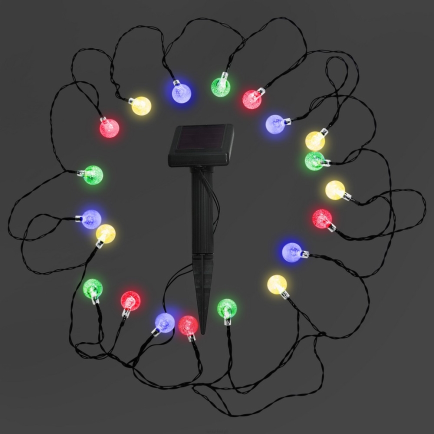 LED RGB Napelemes lámpa 20xLED/1,2V 300 mAh IP44