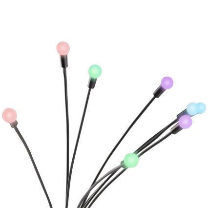 LED RGB Napelemes lámpa FIORINI 8xLED/1,2V 600 mAh IP44 fekete