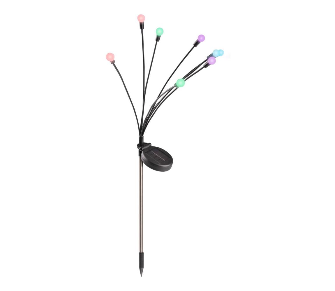 LED RGB Napelemes lámpa FIORINI 8xLED/1,2V 600mAh IP44 fekete