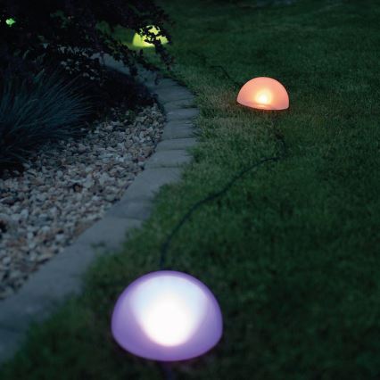 LED RGB Napelemes lámpa HEMI LED/0,1W/1,2V 600 mAh IP44 fehér