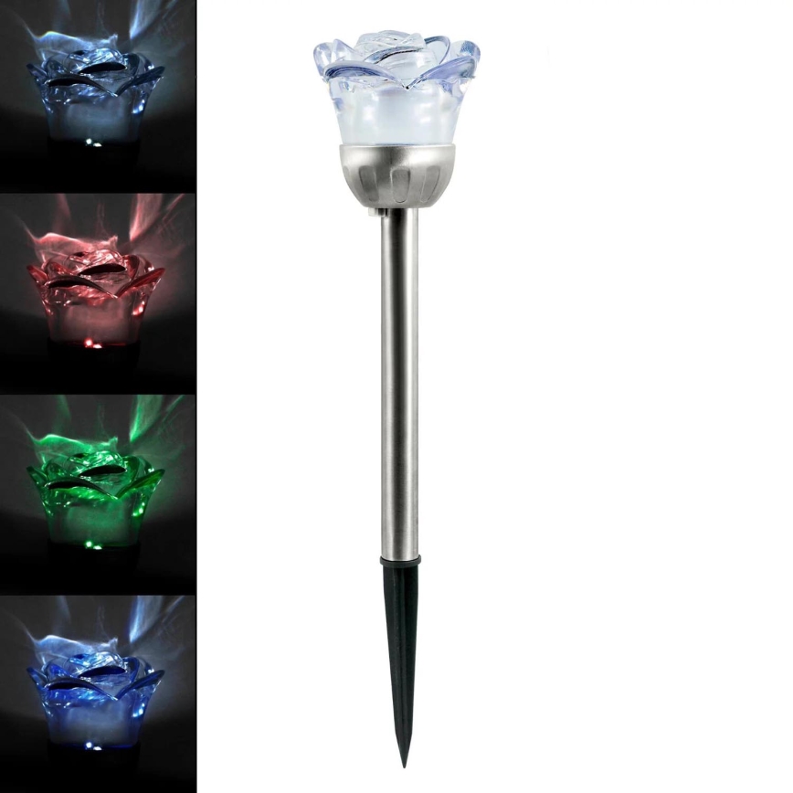 LED RGB Napelemes lámpa ROSE LED/1,2V 100 mAh IP44