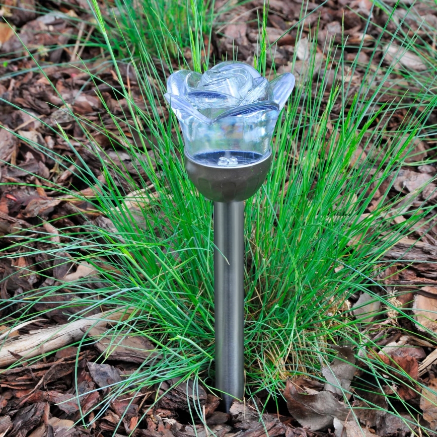 LED RGB Napelemes lámpa ROSE LED/1,2V 100 mAh IP44