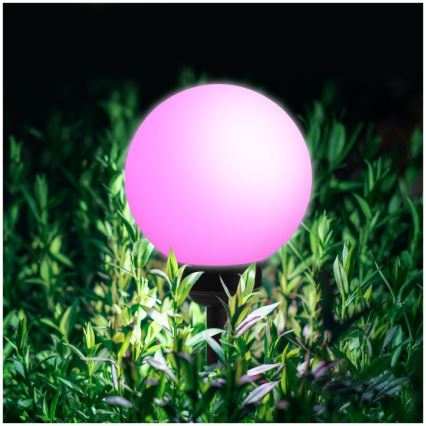 LED RGB napelemes lámpa SPHERE LED 1,2 V IP44 200 mAh átmérő 20 cm