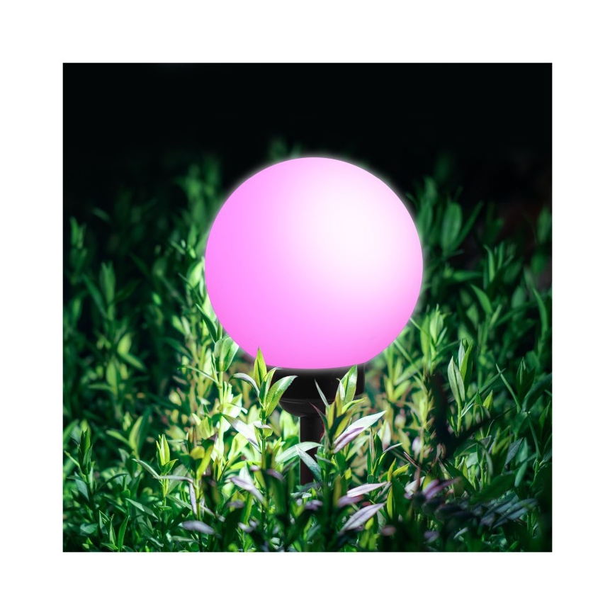 LED RGB napelemes lámpa SPHERE LED 1,2 V IP44 200 mAh átmérő 20 cm