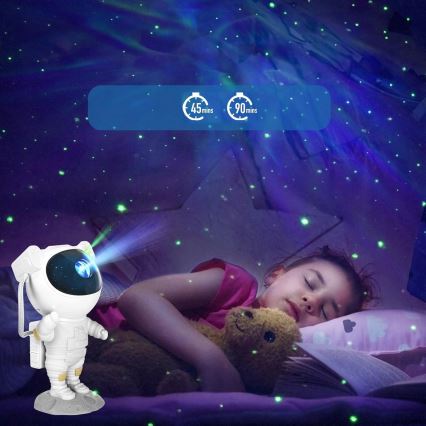 LED RGB projektor LED/5W/5V űrhajós + távirányító