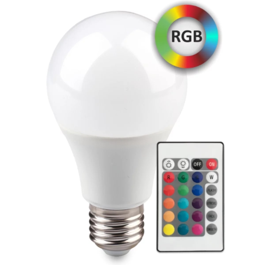 LED RGB Szabályozható Izzó E27/6W/230V 3000K