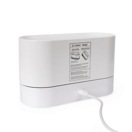 LED RGB ultrahangos aroma diffúzor és párásító világítással, 180 ml, fehér