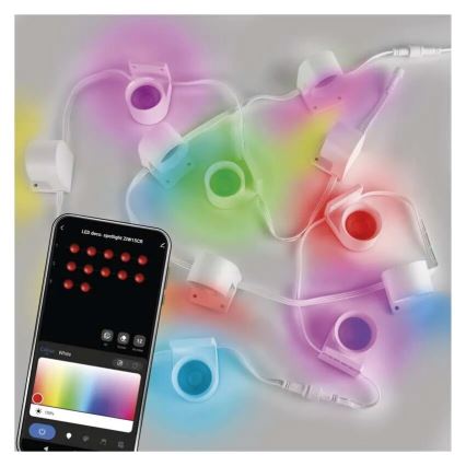 LED RGBIC+CCT Dekoratív lánc spotlámpás világítással GoSmart 12xLED/7W/230V 255 cm Wi-Fi Tuya