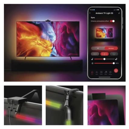 LED RGBIC Dimmelhető szalag TV-hez GoSmart LED/24W/230V 55“