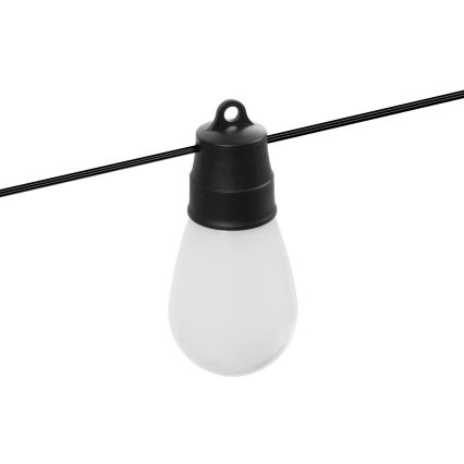 LED RGBIC dimmelhető napelemes fényfüzér 30xLED/1,3W/3,7/5V 2200 mAh 14,37 m IP65 fekete + távirányító