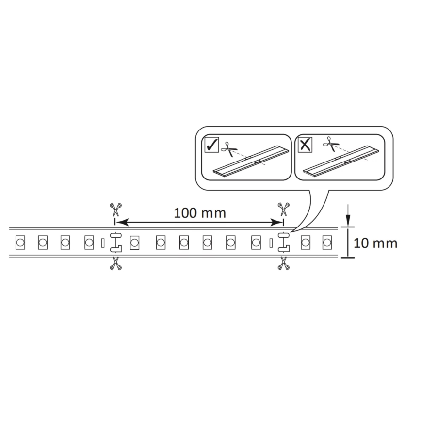 LED RGBW állítható fényerejű kültéri szalag 5m LED/24W/12V IP65