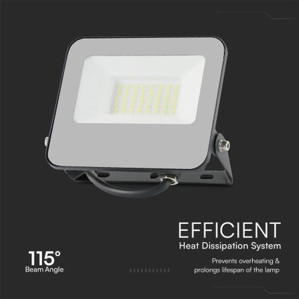 LED RGBW Dimmeres reflektor LED/30W/230V IP65 szürke + távirányító