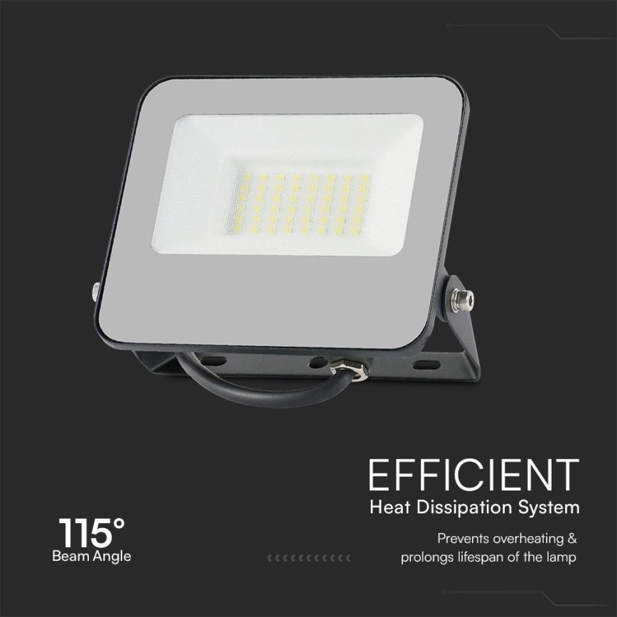 LED RGBW Dimmeres reflektor LED/30W/230V IP65 szürke + távirányító