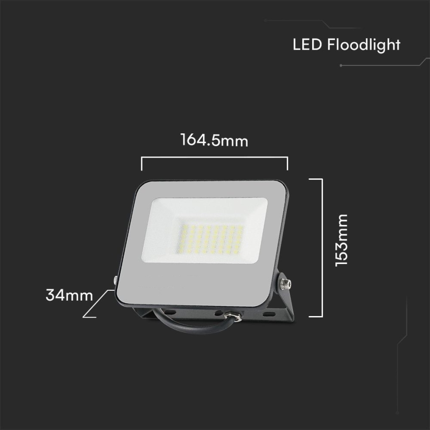 LED RGBW Dimmeres reflektor LED/30W/230V IP65 szürke + távirányító