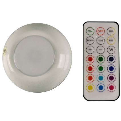 LED RGBW Dimmeres bútorvilágítás LED/0,5W/4,5V 3xAAA fehér + távirányító