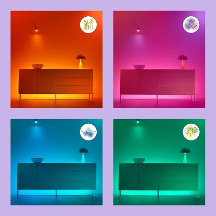 LED RGBW Dimmelhető izzó A80 E27/18,5W/230V 2200-6500K CRI 90 Wi-Fi - WiZ