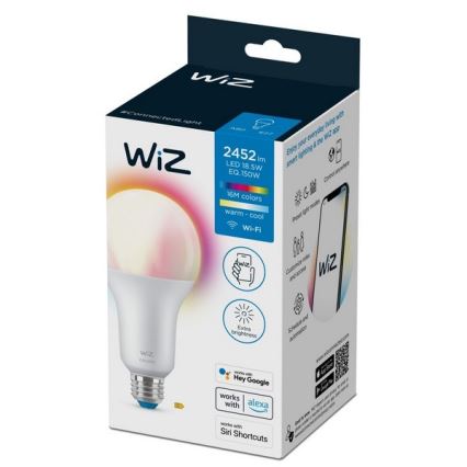 LED RGBW Dimmelhető izzó A80 E27/18,5W/230V 2200-6500K CRI 90 Wi-Fi - WiZ