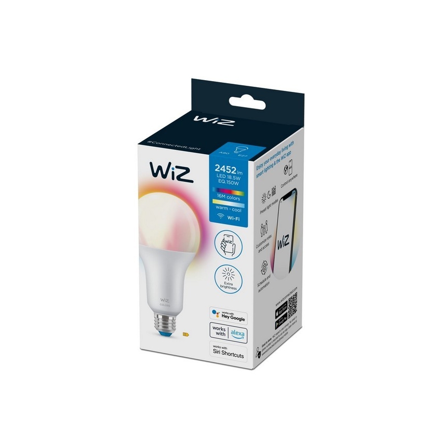 LED RGBW Dimmelhető izzó A80 E27/18,5W/230V 2200-6500K CRI 90 Wi-Fi - WiZ
