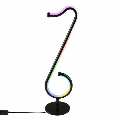 LED RGBW Dimmelhető asztali lámpa NUTKA LED/15W/5V fekete + távirányítás