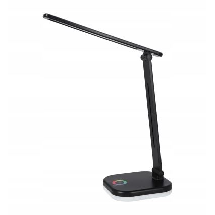 LED RGBW dimmelhető asztali lámpa vezeték nélküli töltéssel LED/7W/5V USB fekete
