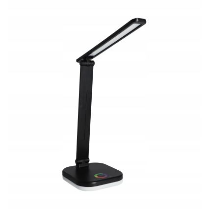 LED RGBW dimmelhető asztali lámpa vezeték nélküli töltéssel LED/7W/5V USB fekete