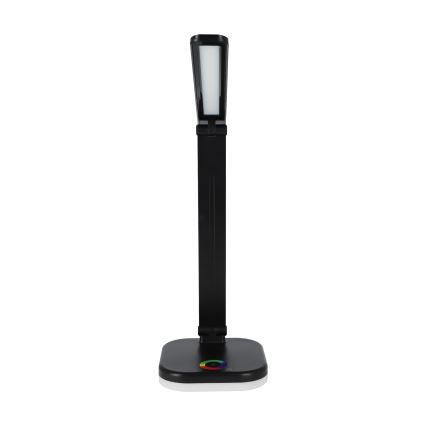 LED RGBW dimmelhető asztali lámpa vezeték nélküli töltéssel LED/7W/5V USB fekete