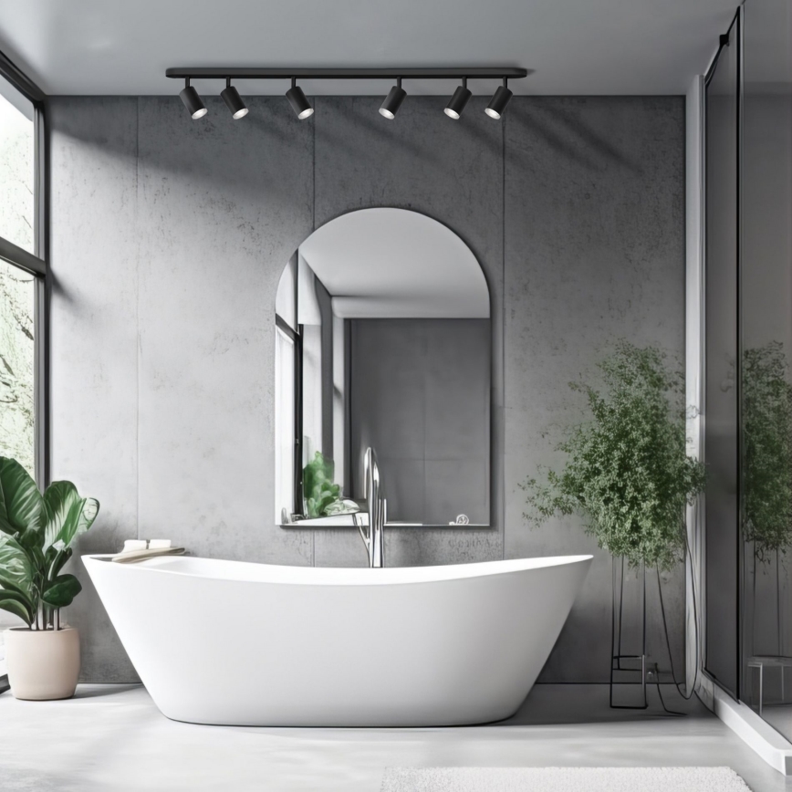 LED RGBW dimmelhető fürdőszobai spotlámpa TURYN 6xGU10/6,5W/230V 2700-6500K Wi-Fi IP44 fekete