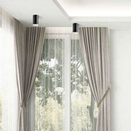 LED RGBW dimmelhető fürdőszobai spotlámpa TURYN 1xGU10/4,8W/230V 3000K IP44 fekete + távirányító