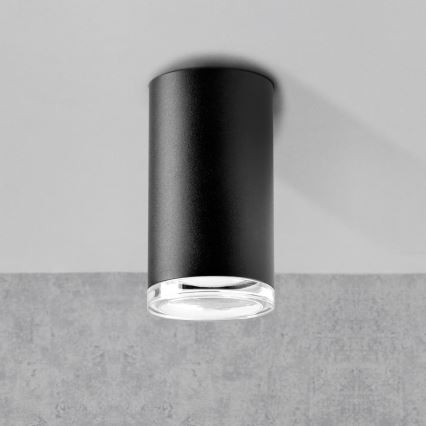 LED RGBW dimmelhető fürdőszobai spotlámpa TURYN 1xGU10/4,8W/230V 3000K IP44 fekete + távirányító
