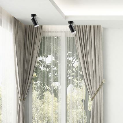 LED RGBW fényerőszabályozható fürdőszobai spotlámpa TURYN 1xGU10/4,8W/230V 3000K IP44 fekete + távirányító