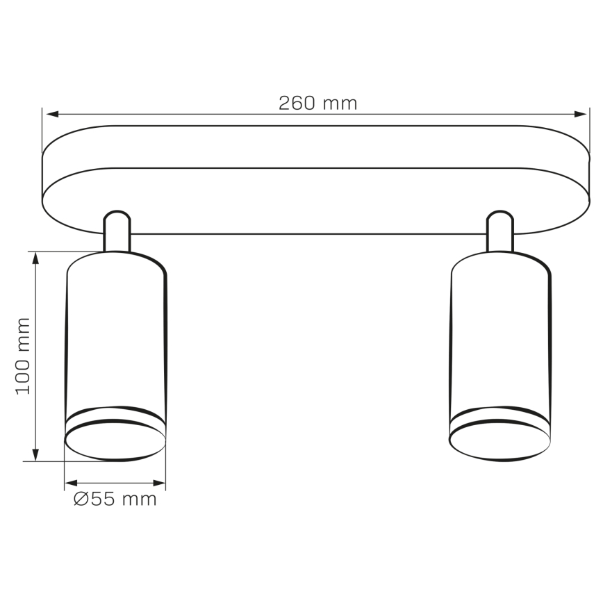 LED RGBW dimmelhető fürdőszobai spotlámpa TURYN 2xGU10/4,8W/230V 3000K IP44 fekete + távirányítóval