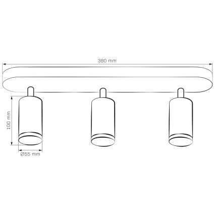 LED RGBW fényerőszabályozható fürdőszobai spotlámpa TURYN 3xGU10/4,8W/230V 3000K IP44 fehér + távirányító