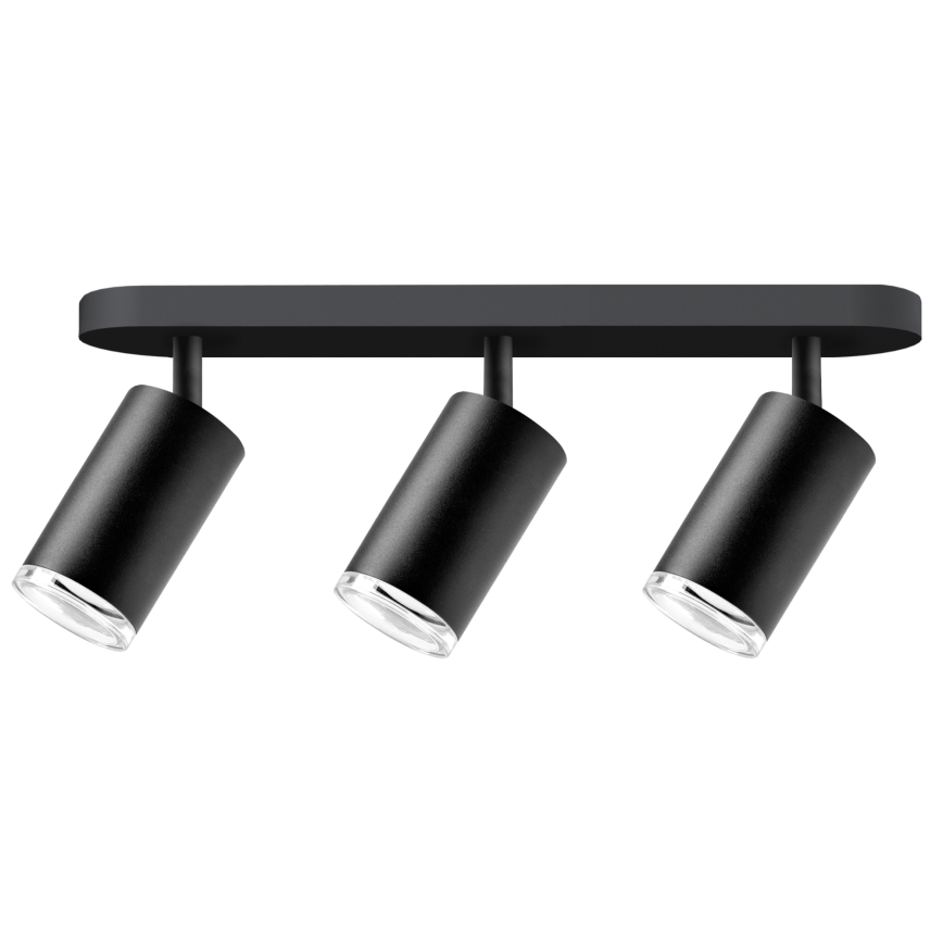 LED RGBW Fényerőszabályozható fürdőszobai spotlámpa TURYN 3xGU10/4,8W/230V 3000K IP44 fekete + távirányító