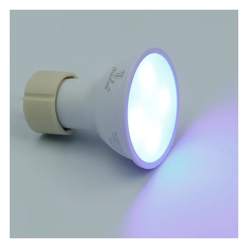 LED RGBW Dimmelhető izzó GU10/4,5W/230V 2700-6500K Wi-Fi Tuya