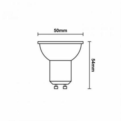 LED RGBW Dimmelhető izzó GU10/4,5W/230V 2700-6500K Wi-Fi Tuya