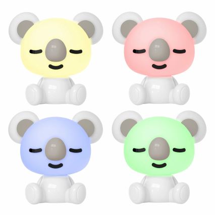 LED RGBW Dimmelhető gyerek éjszakai kislámpa 2,5W/230V koala fehér