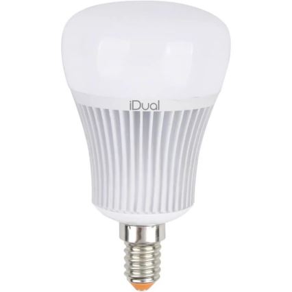 LED RGBW Dimmerelhető izzó iDual E14/7W/230V 2200-6500K
