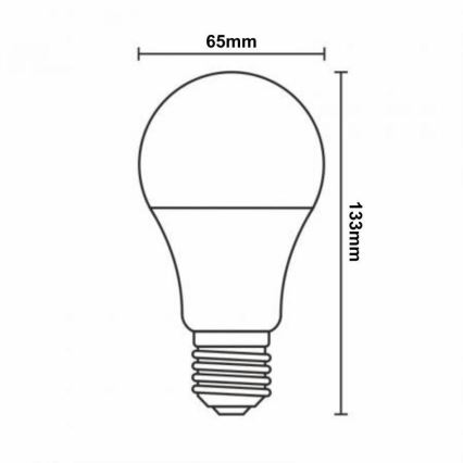 LED RGBW Dimmelhető izzó A60 E27/15W/230V 2700-6500K Wi-Fi Tuya