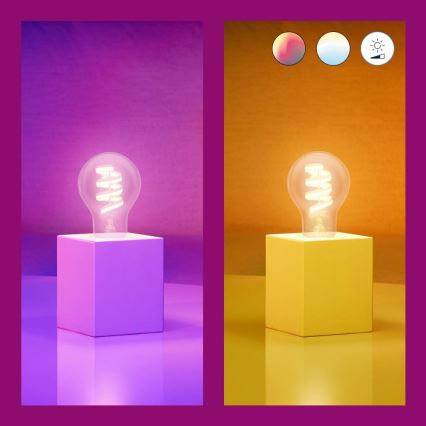 LED RGBW Dimmelhető izzó A60 E27/6,3W/230V 2200-6500K Wi-Fi - WiZ