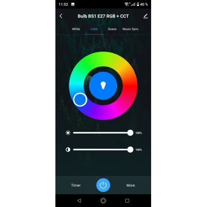 LED RGBW Dimmelhető izzó E27/9W/230V 3000-6500K Wi-Fi