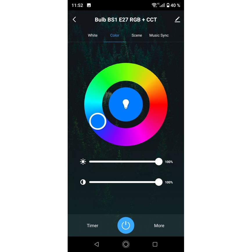 LED RGBW Dimmelhető izzó E14/5,5W/230V 3000-6500K Wi-Fi