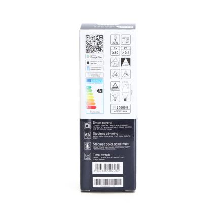 LED RGBW Dimmelhető izzó C37 E14/5W/230V 3000-6500K Wi-Fi - Aigostar