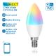 LED RGBW Dimmelhető izzó C37 E14/6,5W/230V 2700-6500K Wi-Fi - Aigostar