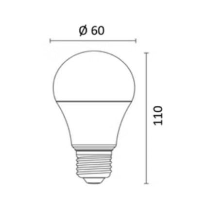 LED RGBW Dimmelhető izzó E27/8,5W/230V 3000-6500K Wi-Fi - Reality