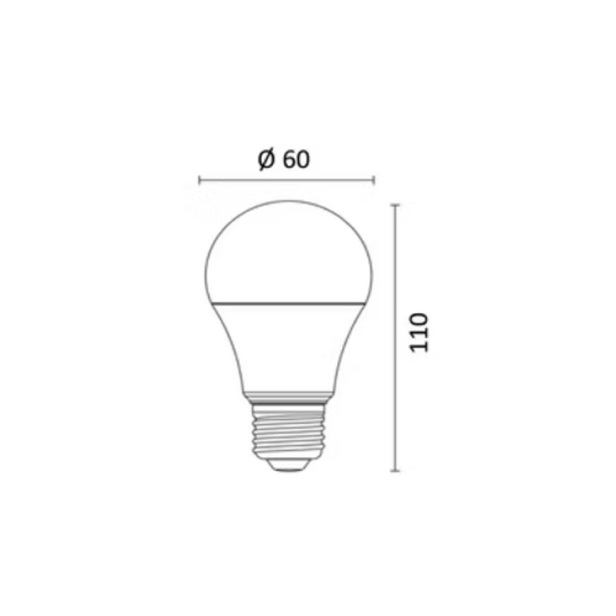 LED RGBW Dimmelhető izzó E27/8,5W/230V 3000-6500K Wi-Fi - Reality