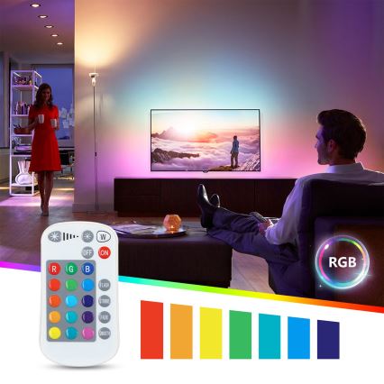 LED RGBW Dimmelhető izzó E27/8W/230V 3000K + távirányítás - Aigostar