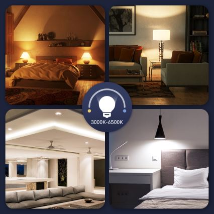 LED RGBW Dimmelhető izzó G45 E27/5W/230V 3000-6500K Wi-Fi - Aigostar