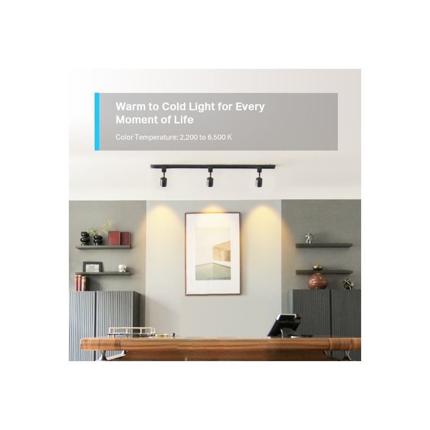 LED RGBW Dimmelhető izzó GU10/3,7W/230V 2200-6500K Wi-Fi - TP-Link