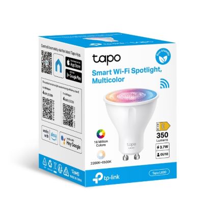 LED RGBW Dimmelhető izzó GU10/3,7W/230V 2200-6500K Wi-Fi - TP-Link